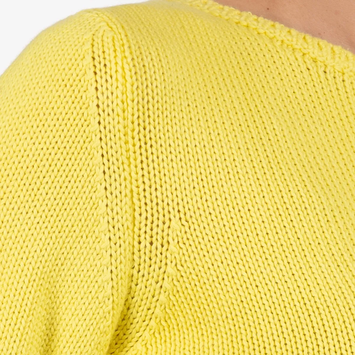 3/4 Sleeve Pullover in Bright Yellow