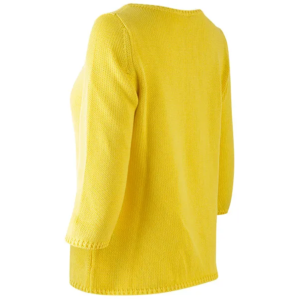 3/4 Sleeve Pullover in Yellow