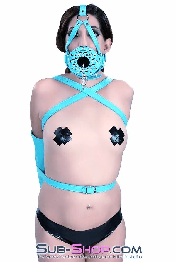 3455RS     Play With Me Master Diamond Blue Lacing Bondage Armbinder