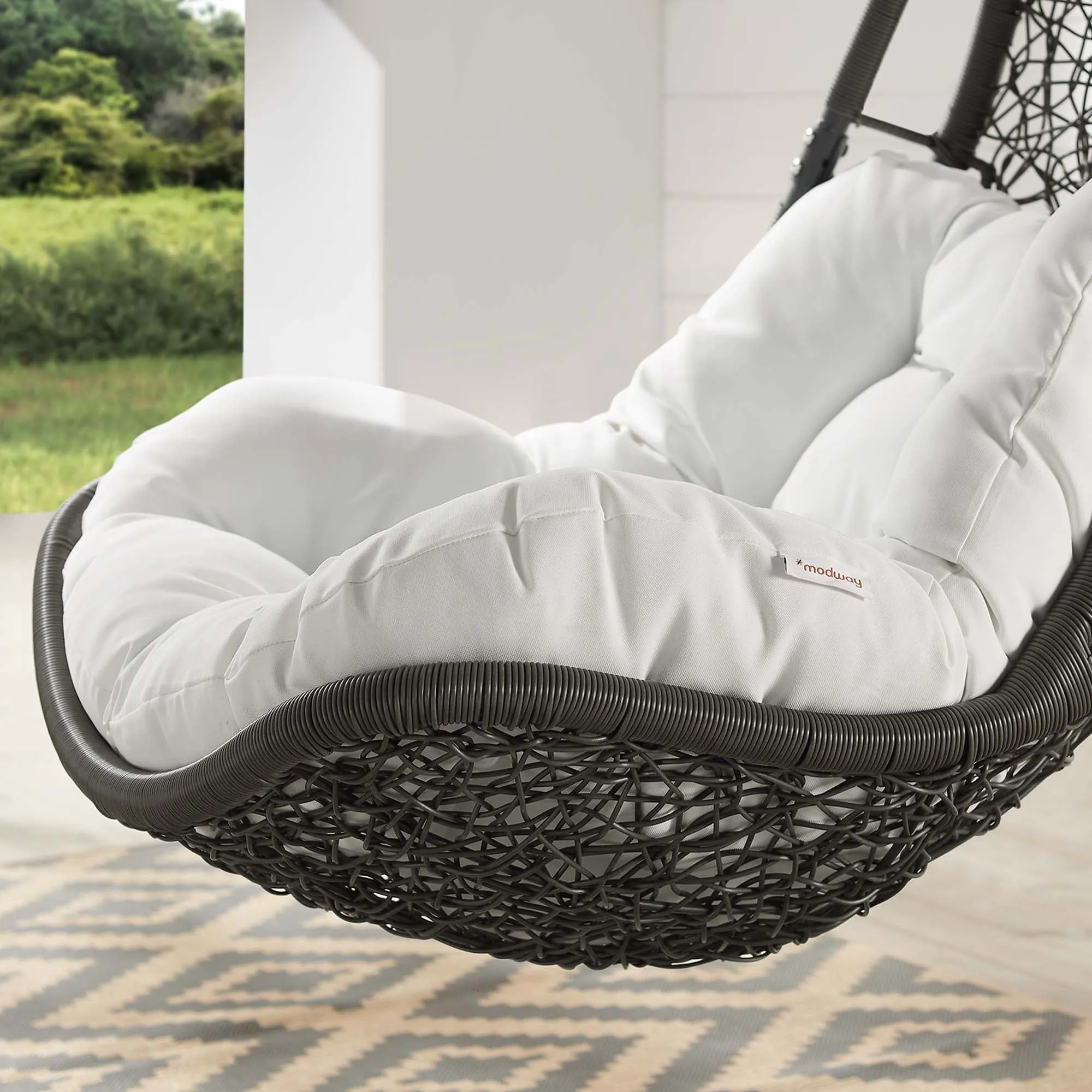 Abate Outdoor Patio Swing Chair With Stand by Modway