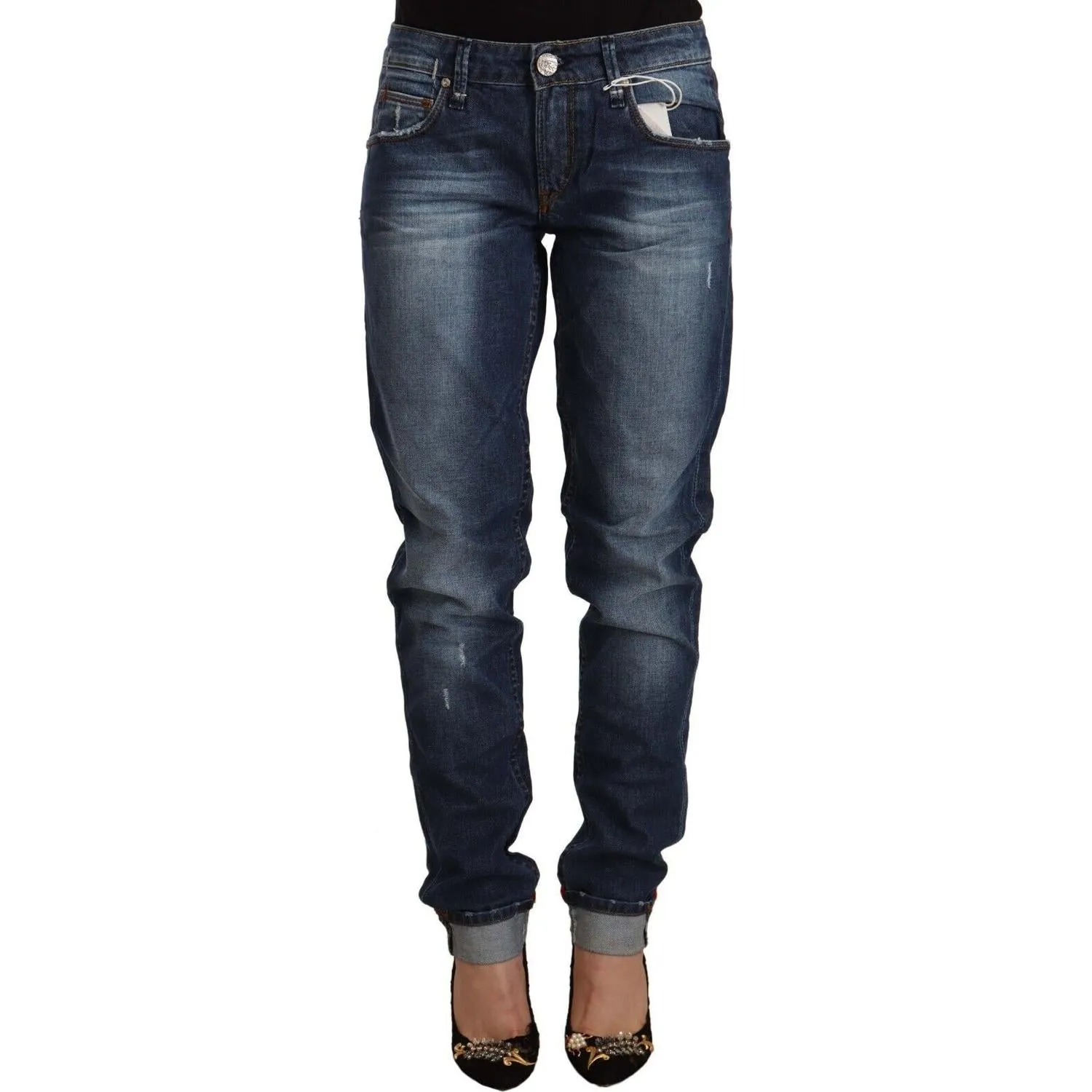 Acht Chic Skinny Fit Cotton Blend Denim