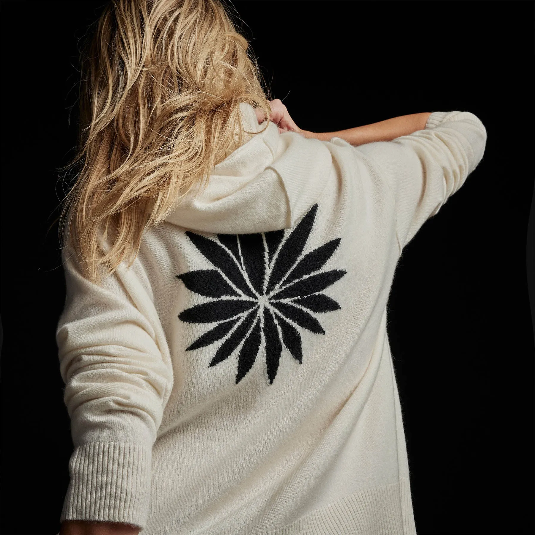 Agave Graphic Hoodie - Ivory/Black