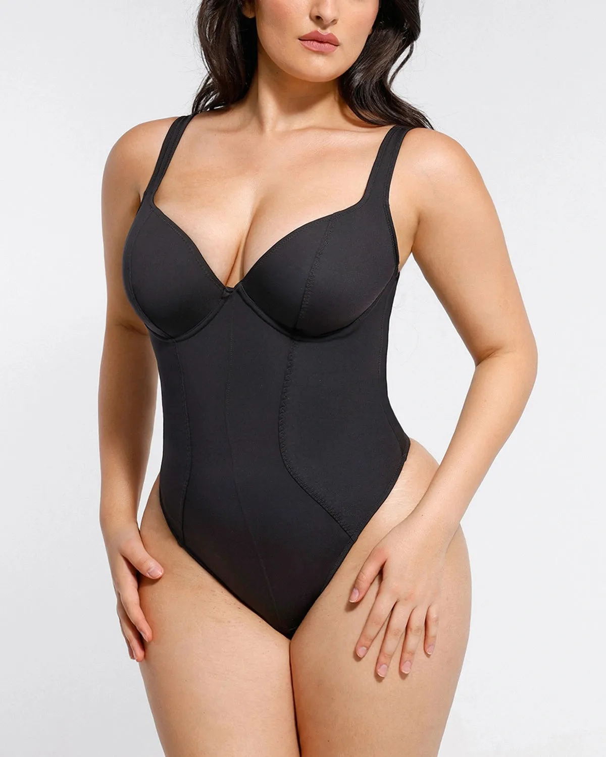 AirSlim® Chic Scoop Neck Thong Bodysuit