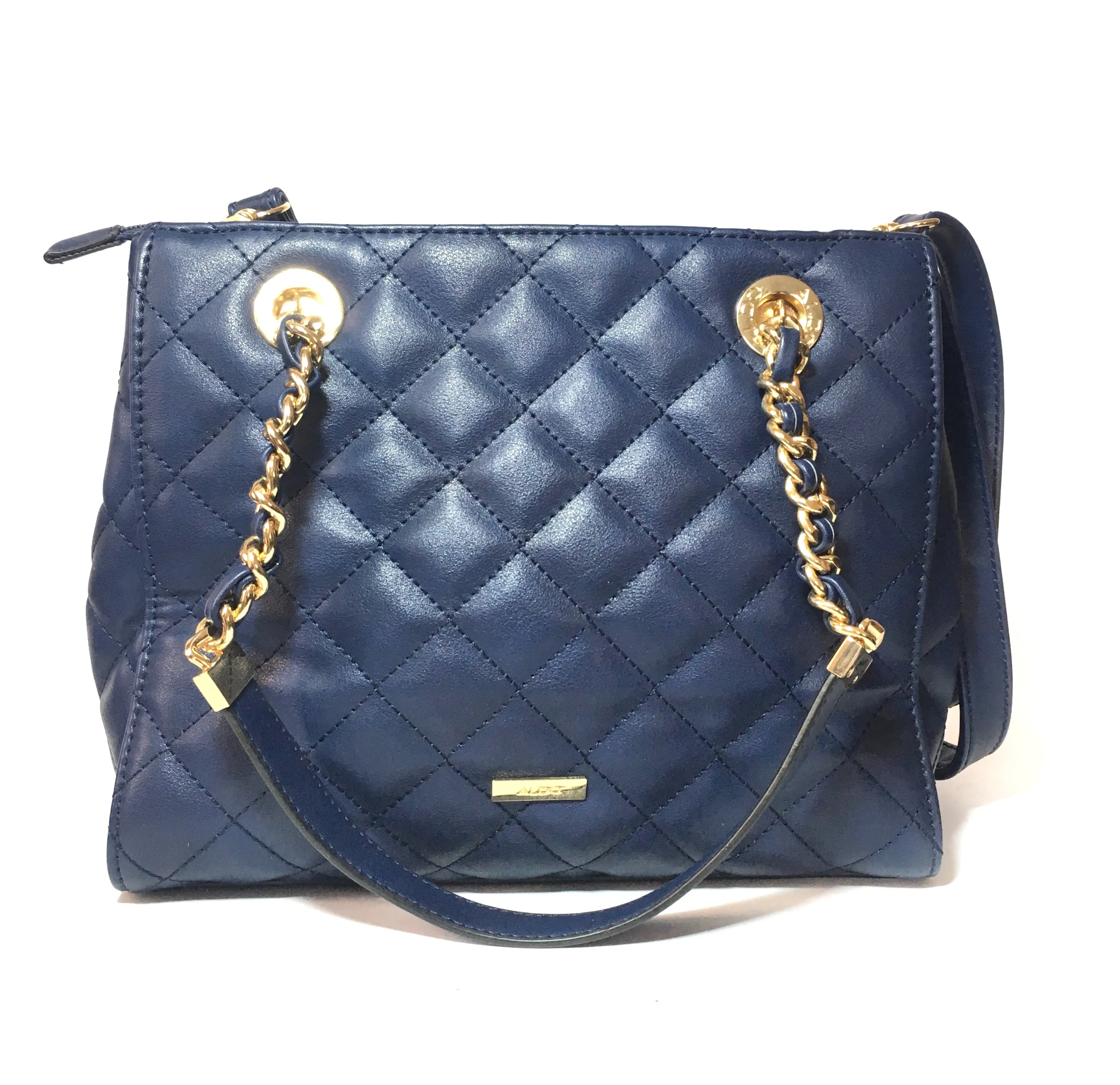 ALDO Quilted Navy Blue Shoulder Bag | Gently Used |