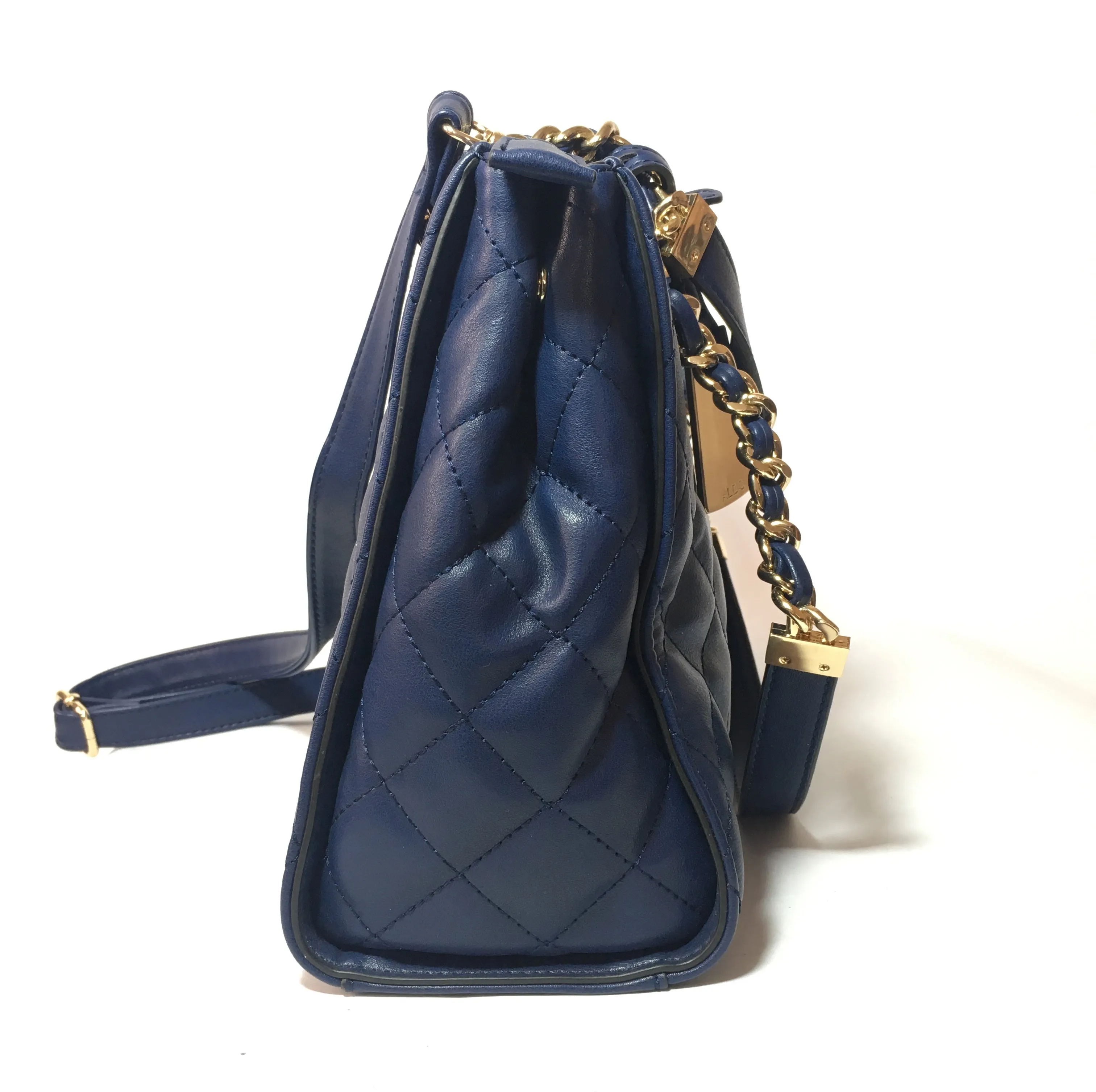 ALDO Quilted Navy Blue Shoulder Bag | Gently Used |