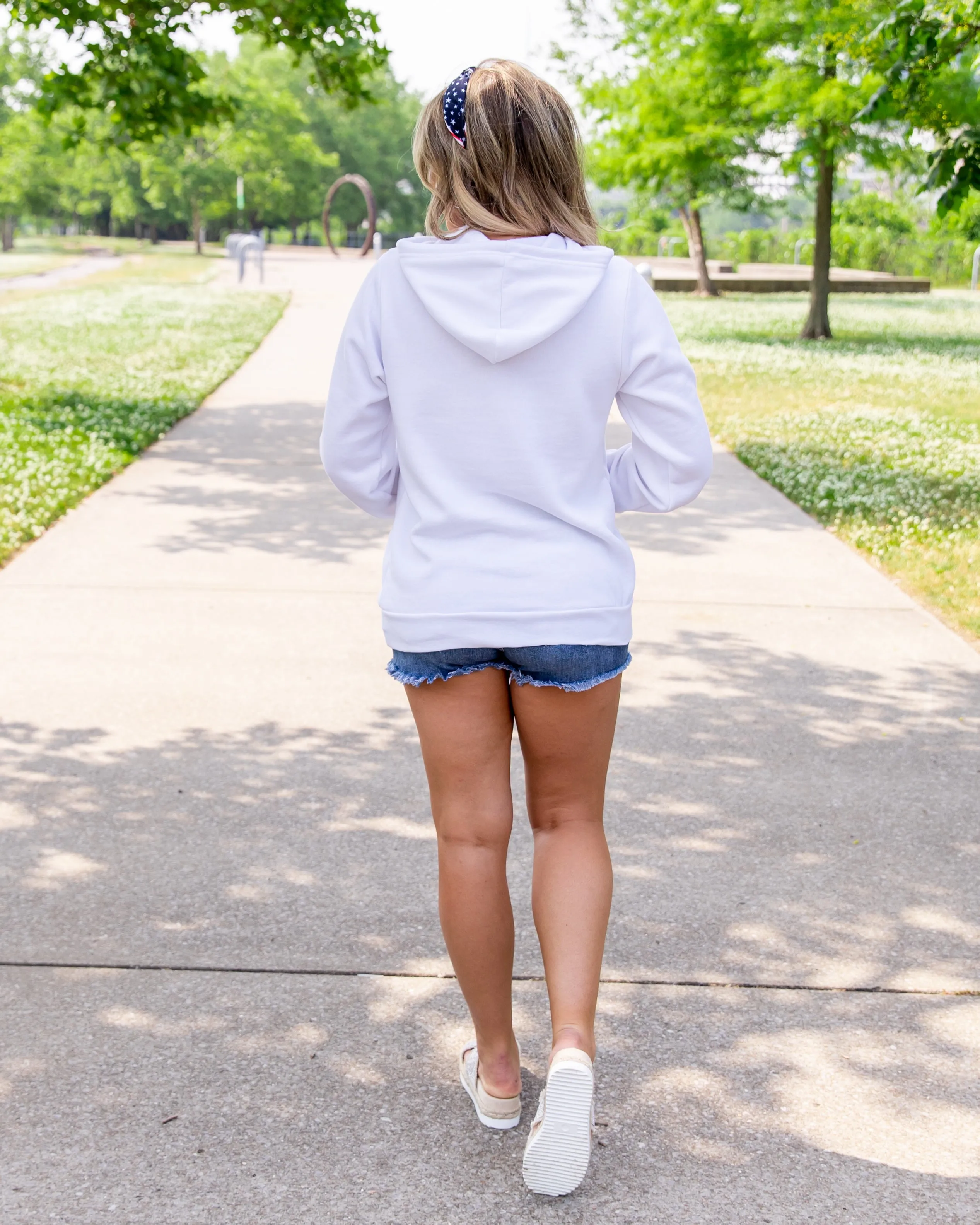 American Mama Hoodie - White