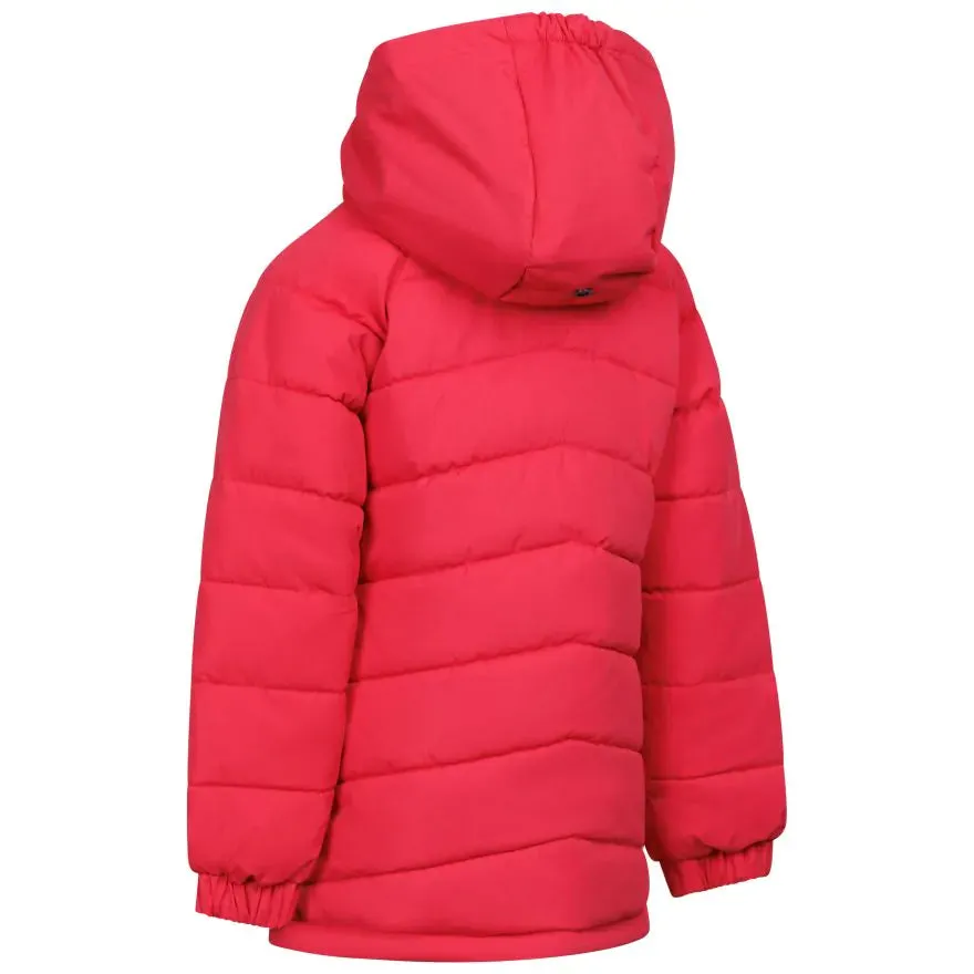 Amira Girls' Hooded Padded Jacket in Strawberry