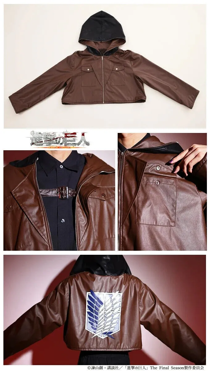 Attack on Titan Survey Corps Hooded Jacket Brown Japan Limited Cosplay