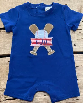 Baseball/Monogram Romper