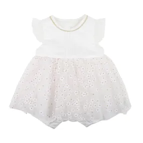 Bebe Daisy Overlay Romper (Size 000-2)