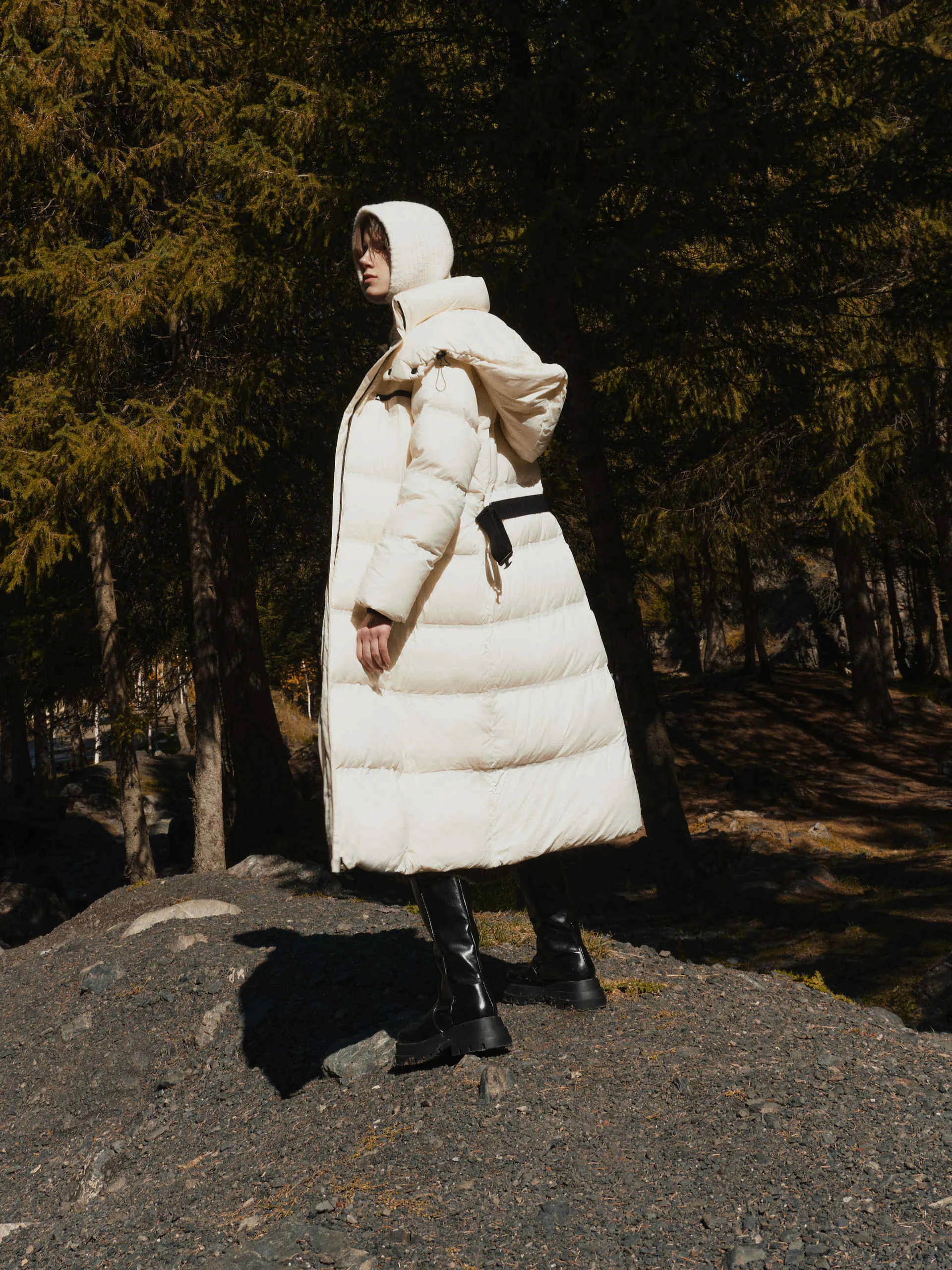 Belt Down Puffer Coat