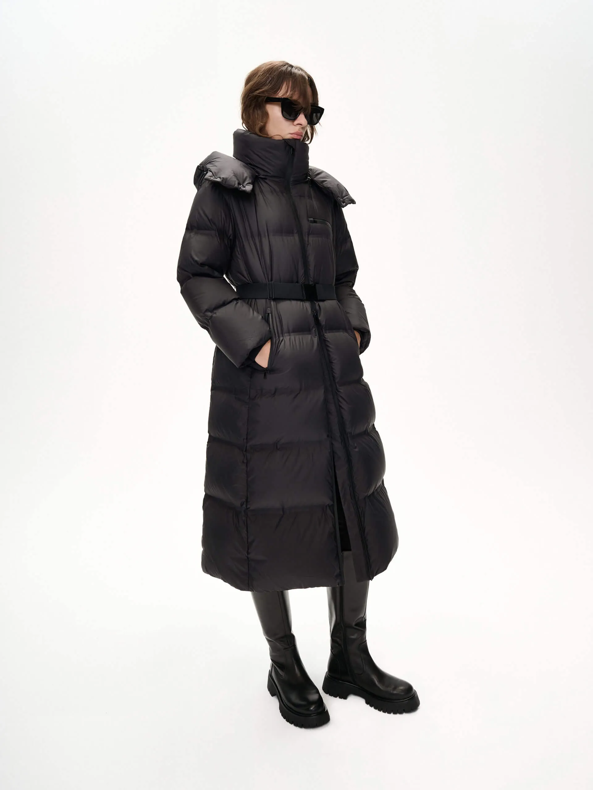 Belt Down Puffer Coat