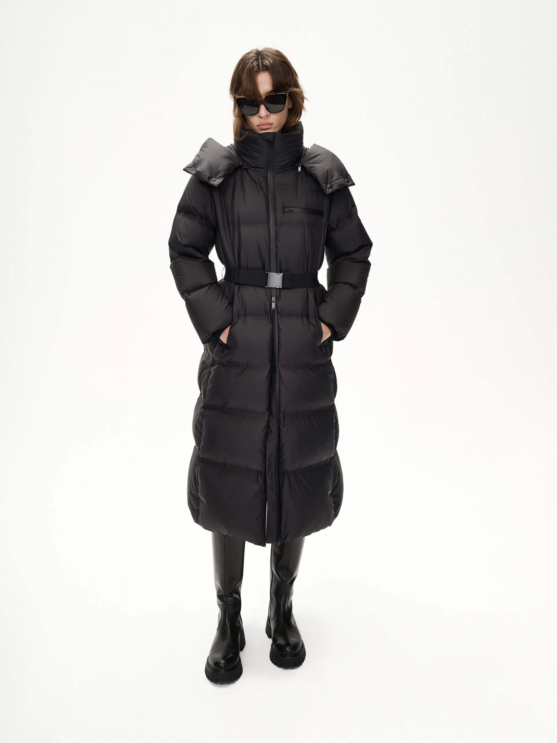 Belt Down Puffer Coat