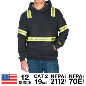 Black Enhanced Visibility Pullover FR Hoodie