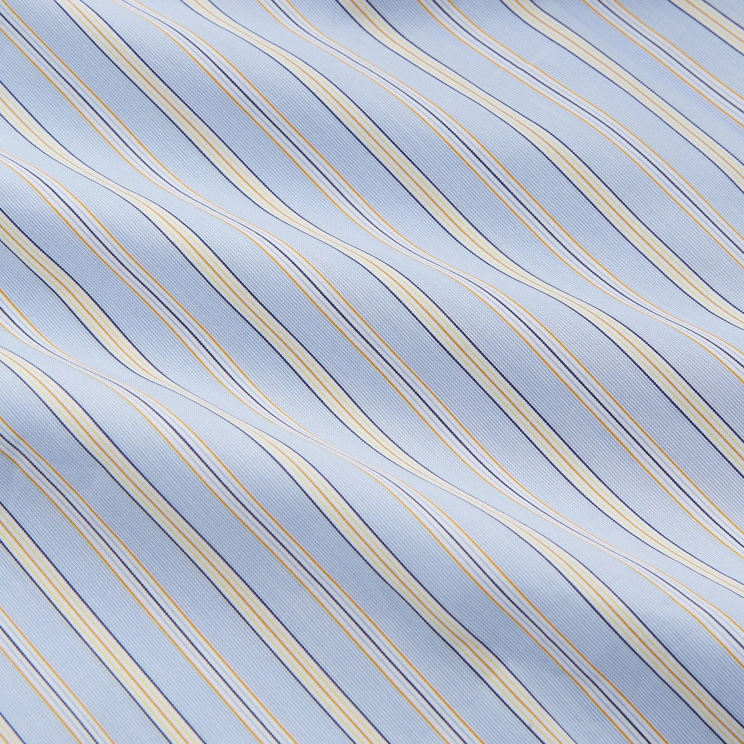 Blue and Yellow Stripe Poplin Cotton Nightshirt