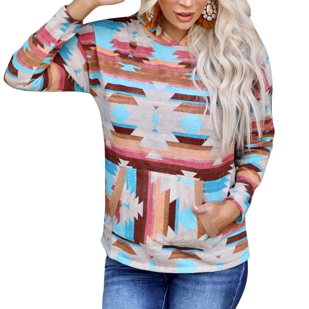 Bohemian Chic Southwestern Inspired Tribal Hoodie