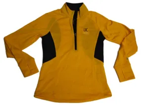 California Golden Bears Under Armour Women Yellow 1/2 Zip ColdGear Pullover (M)