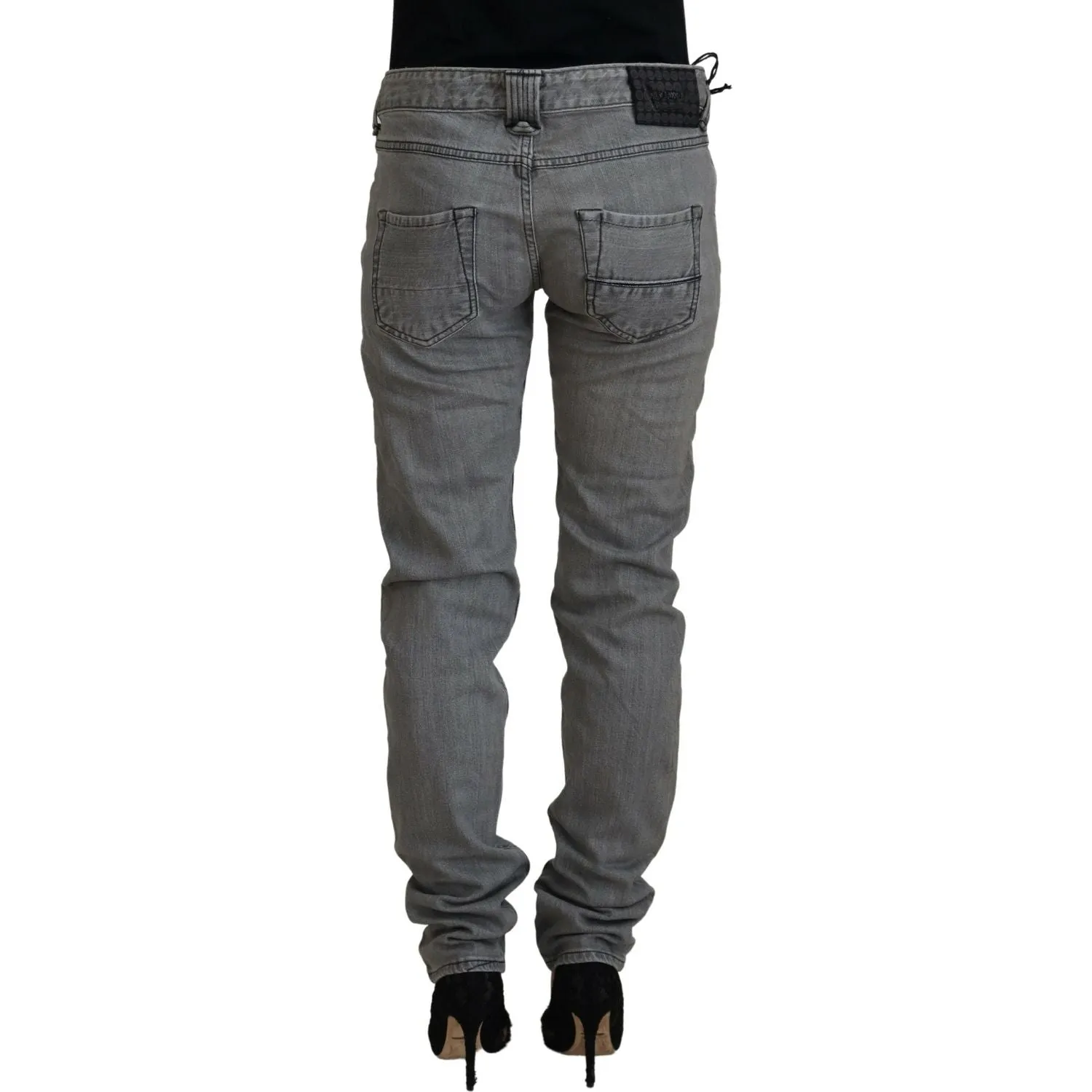 Care Label Chic Low Waist Skinny Gray Jeans