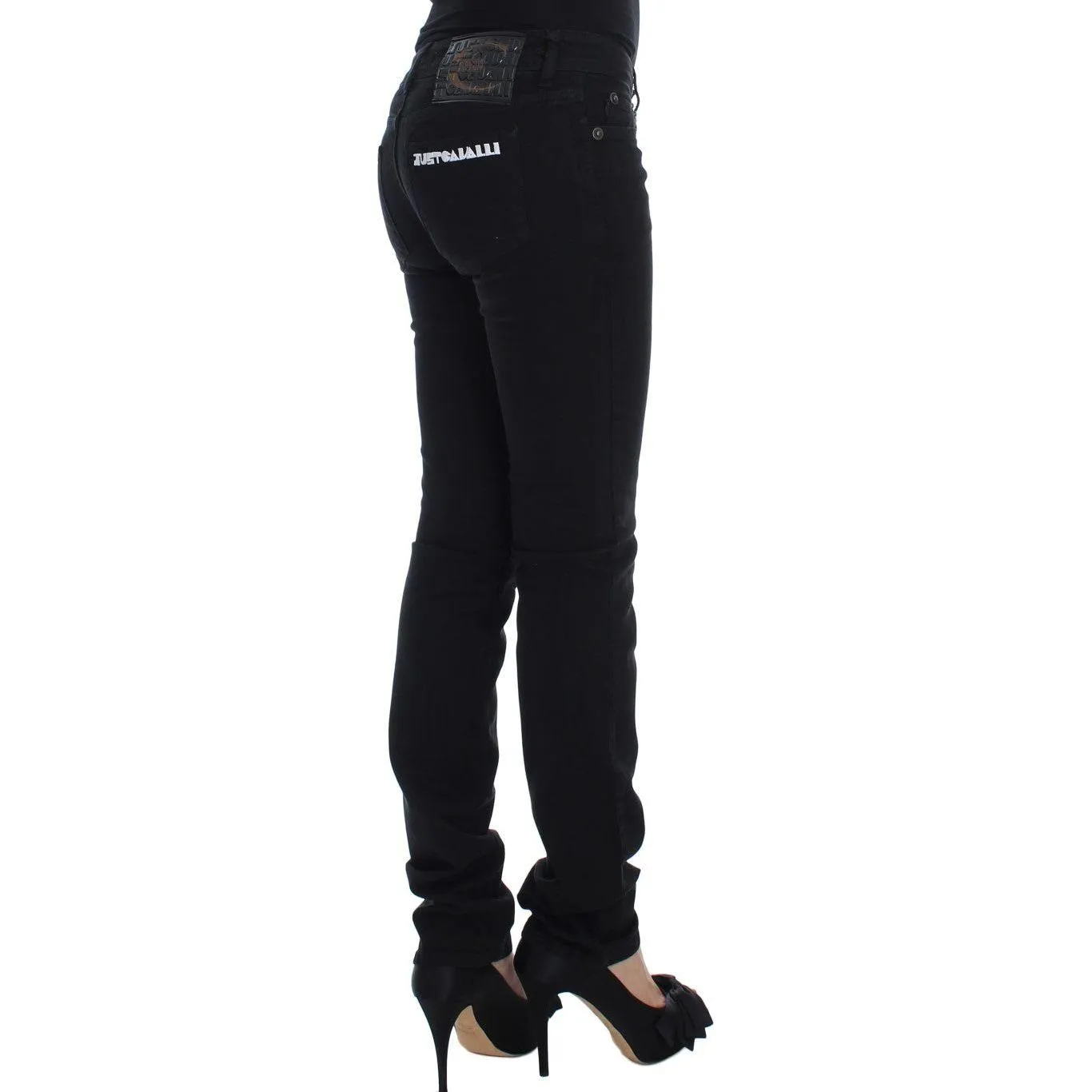 Cavalli Chic Slim Skinny Black Jeans