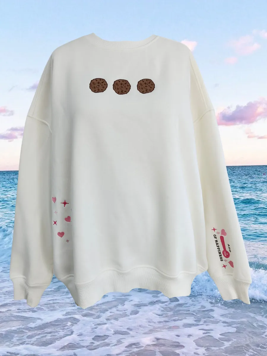 Chocolate Chip Cookie Recipe Embroider Sweatshirt