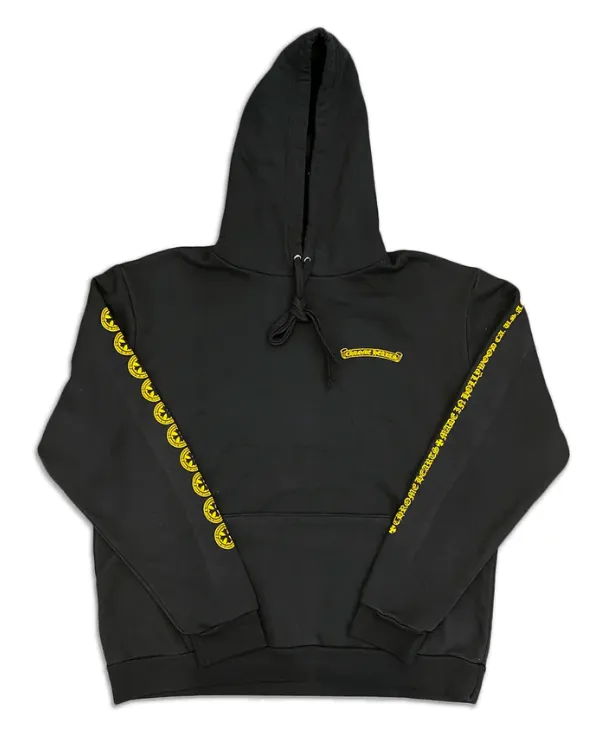 Chrome Hearts Plus Cross Logo Pullover Hoodie Black/Yellow