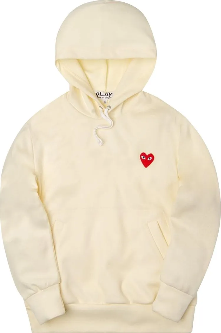 Comme des Garçons PLAY Pullover Hoodie 'Ivory', cream