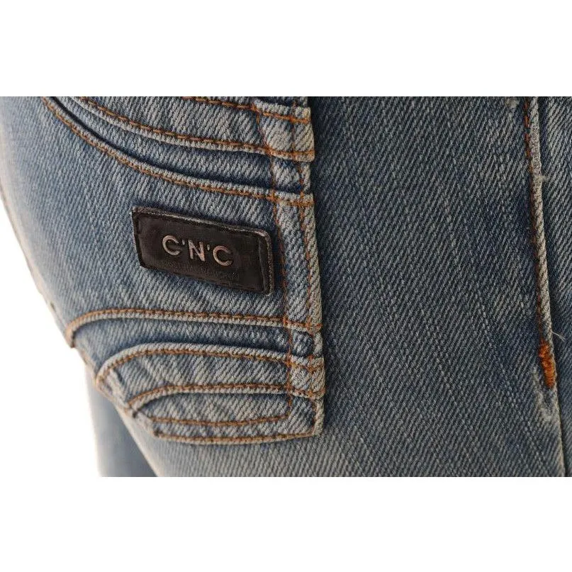 Costume National Chic Classic Fit Straight Blue Jeans