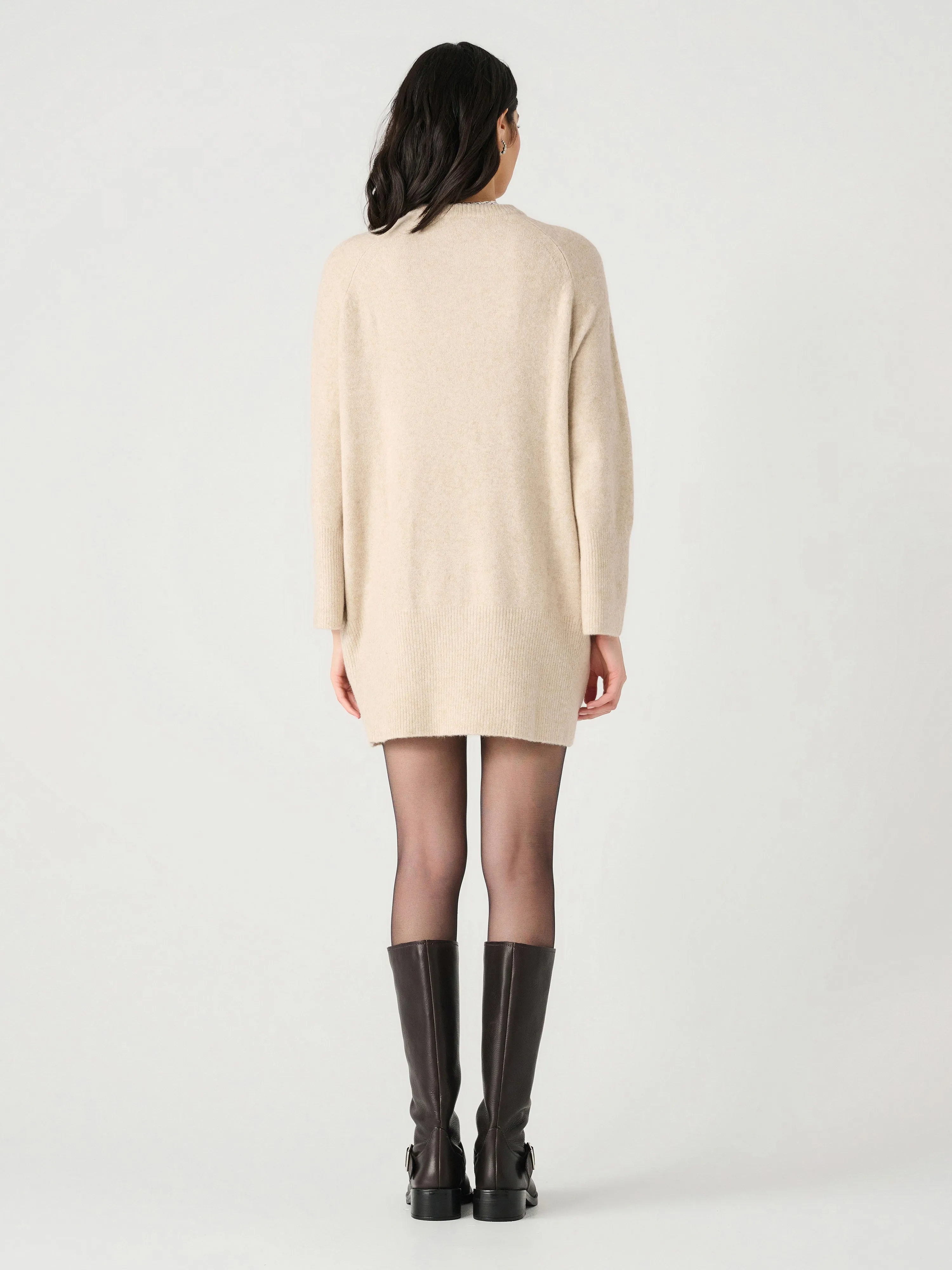 Crewneck Mini Sweater Dress