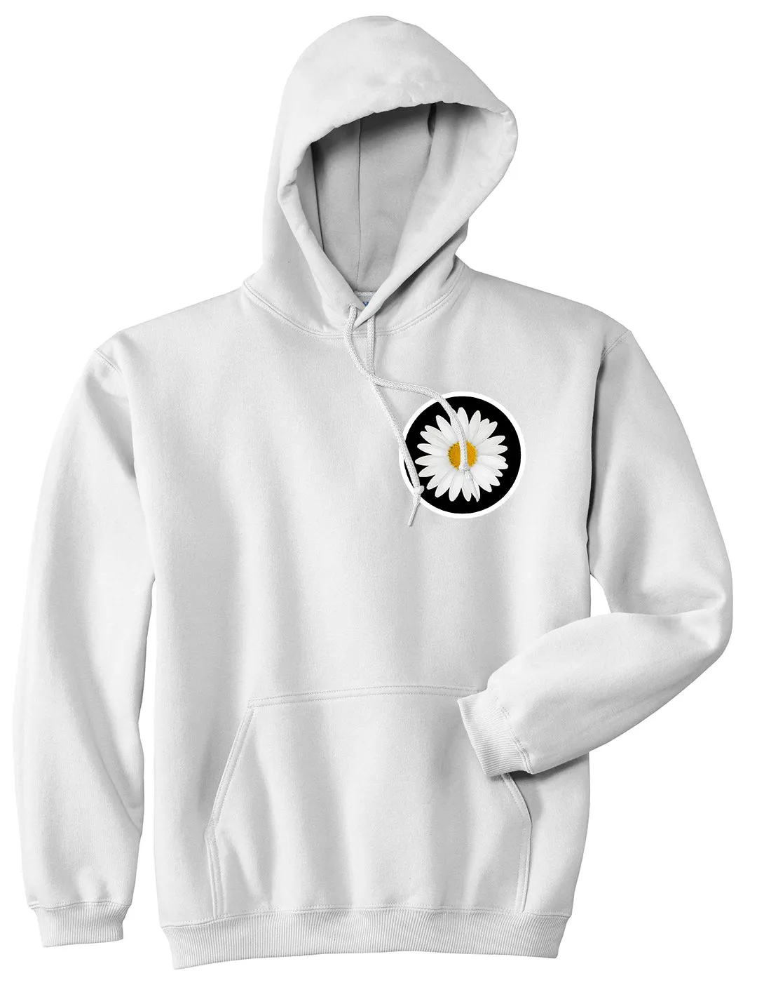 Daisy Flower Chest Mens Pullover Hoodie