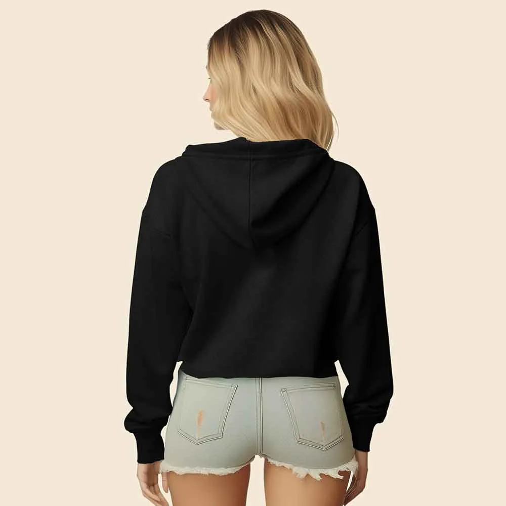 Dalix Cappuccino Cropped Hoodie