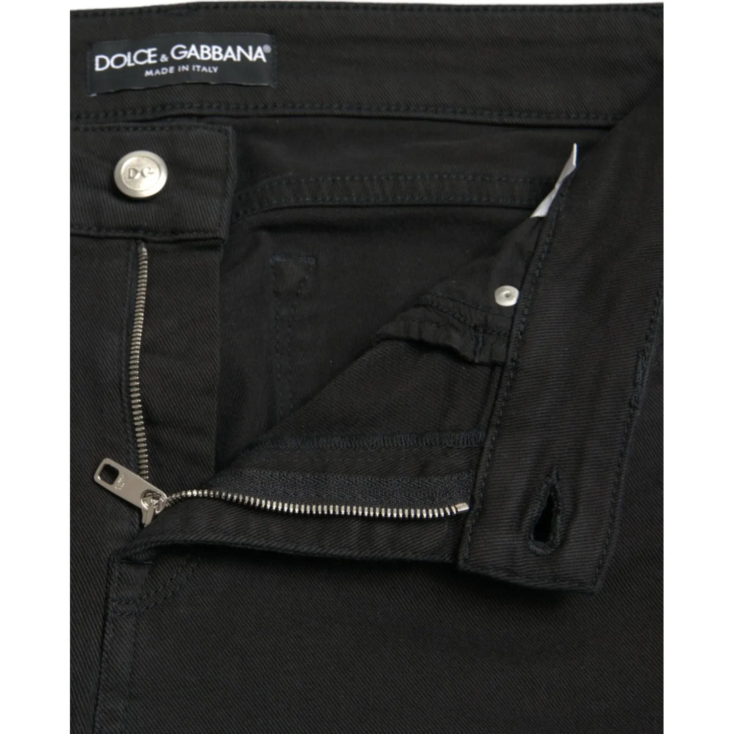 Dolce & Gabbana Chic Black Mid-Waist Stretch Jeans