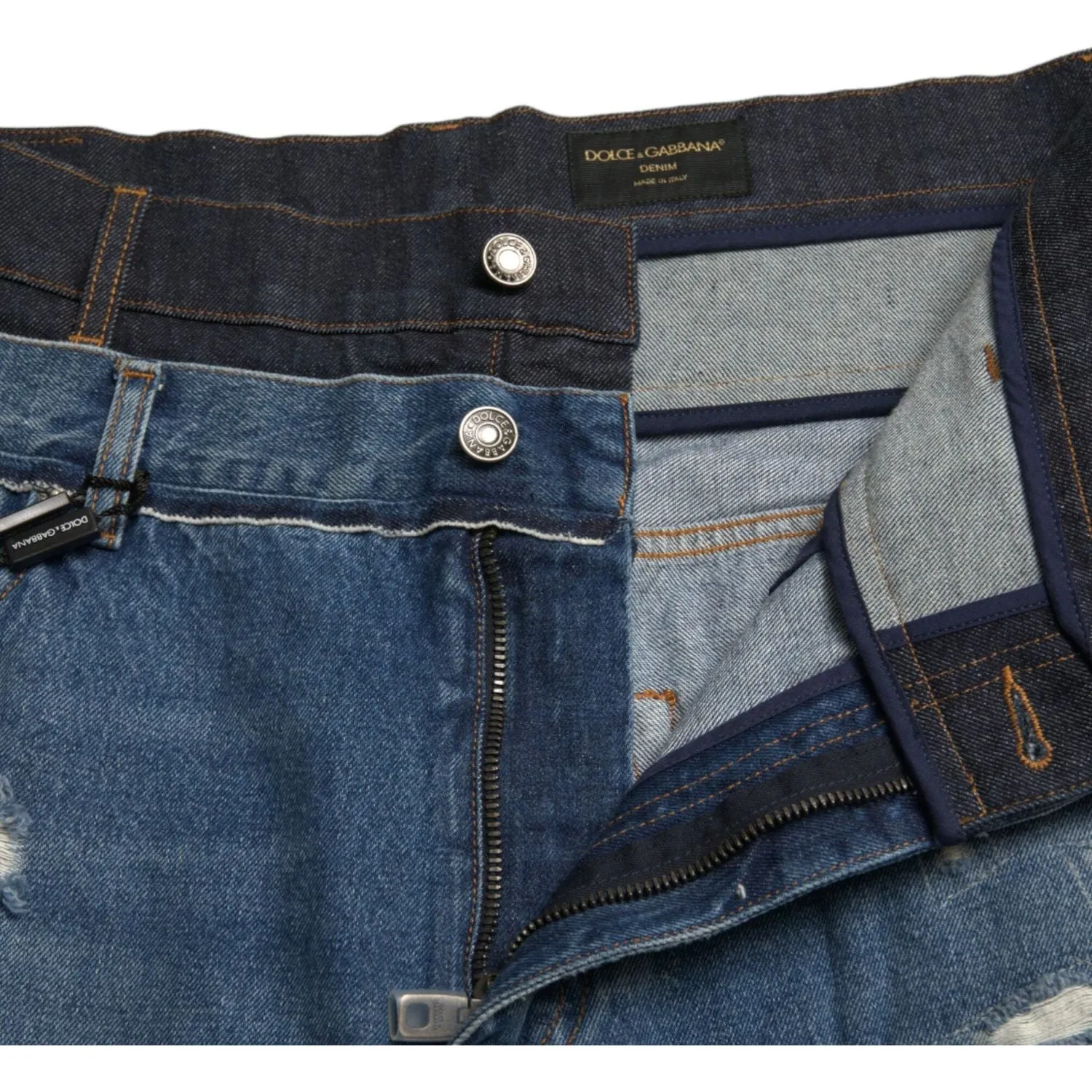 Dolce & Gabbana Chic Skinny Tattered Denim Jeans