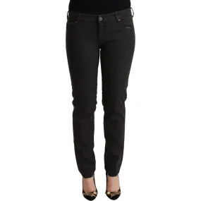 Ermanno Scervino Chic Black Low Waist Skinny Denim