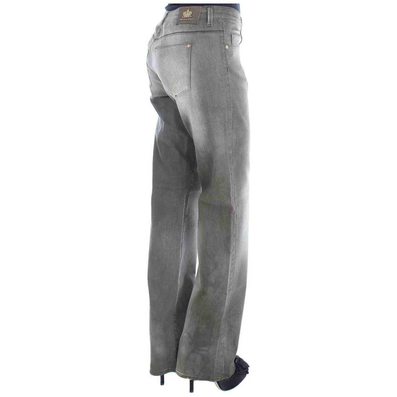 Ermanno Scervino Chic Gray Wash Boyfriend Jeans