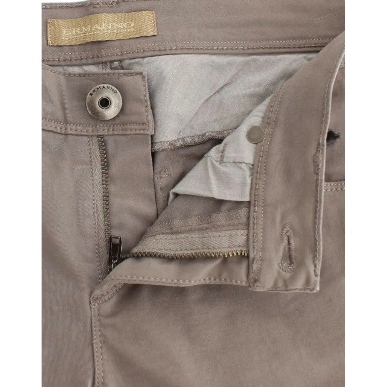 Ermanno Scervino Chic Taupe Skinny Jeans for Elevated Style