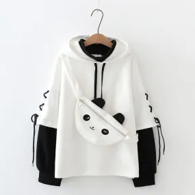 Fanny Pack Chic: Panda Bear Sweatshirt Hoodie - Elevate Your Style with Adorable Comfort! 🎀🐾