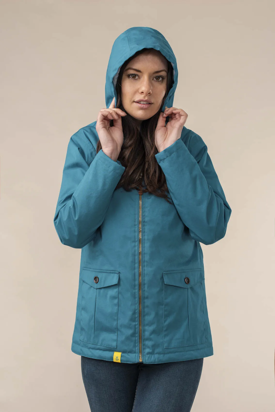 Faye Waterproof Coat - Aqua Haze Floral