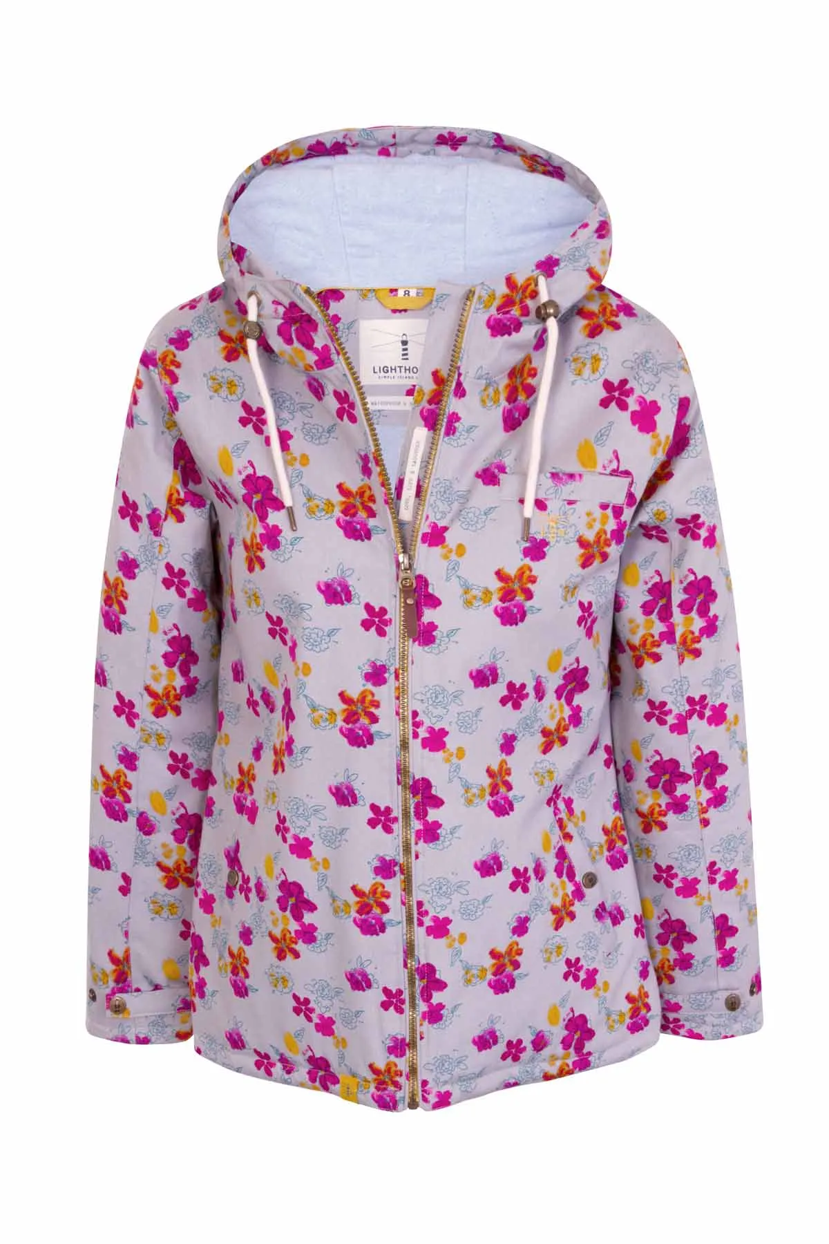 Faye Waterproof Coat - Aqua Haze Floral