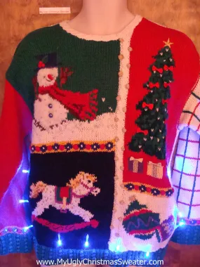 Funny Colorful Light Up Ugly Xmas Sweater