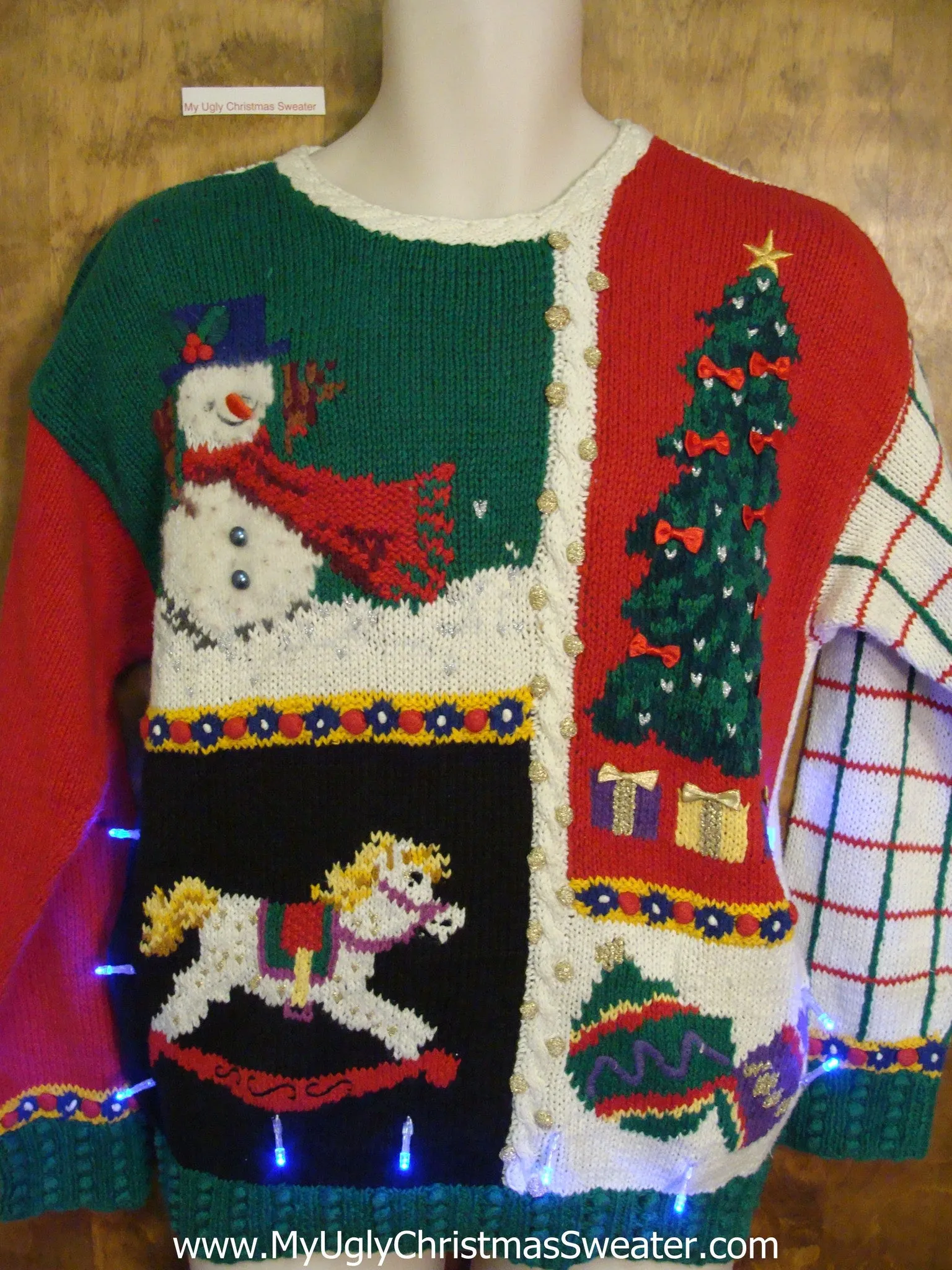 Funny Colorful Light Up Ugly Xmas Sweater