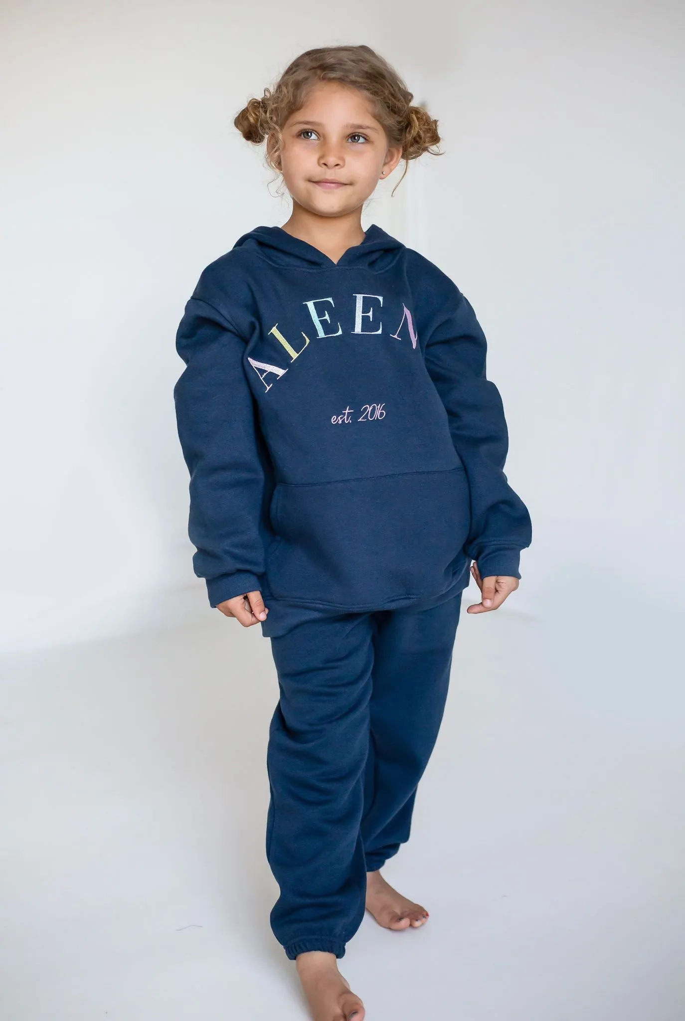 Girls Navy Est Hoodie