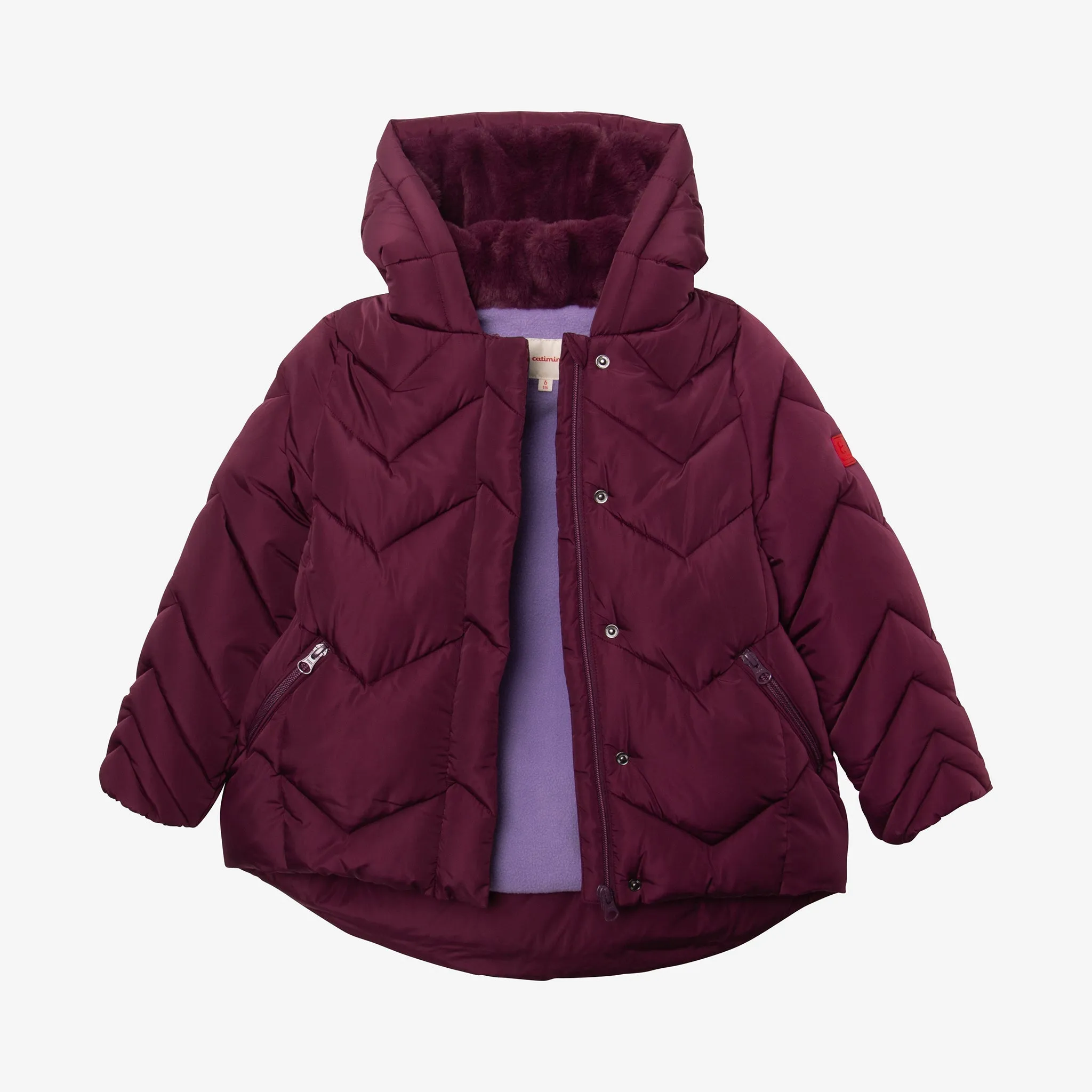 Girls' purple parka