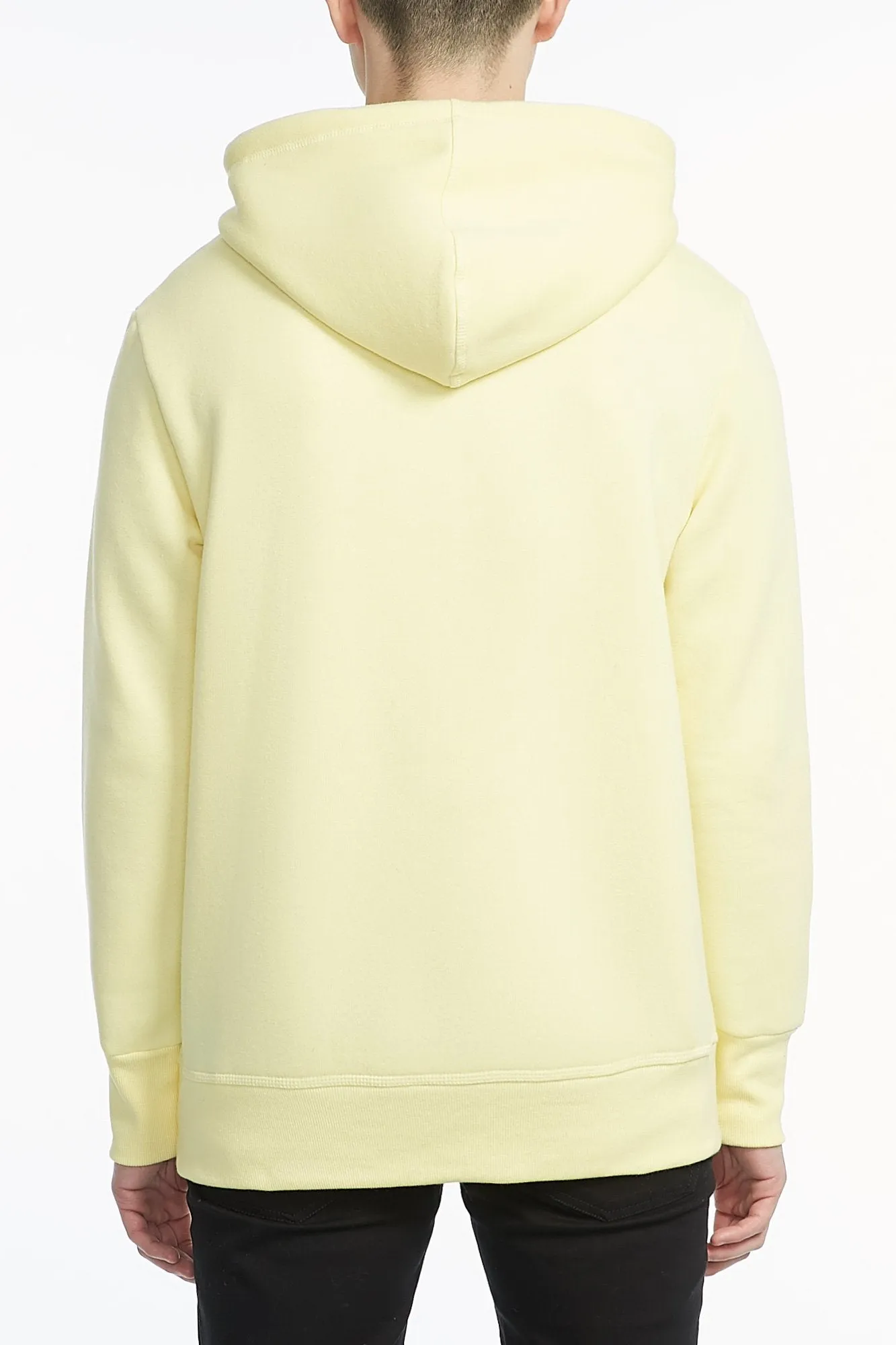 Guys Basic Heathered Fleece Hoodie