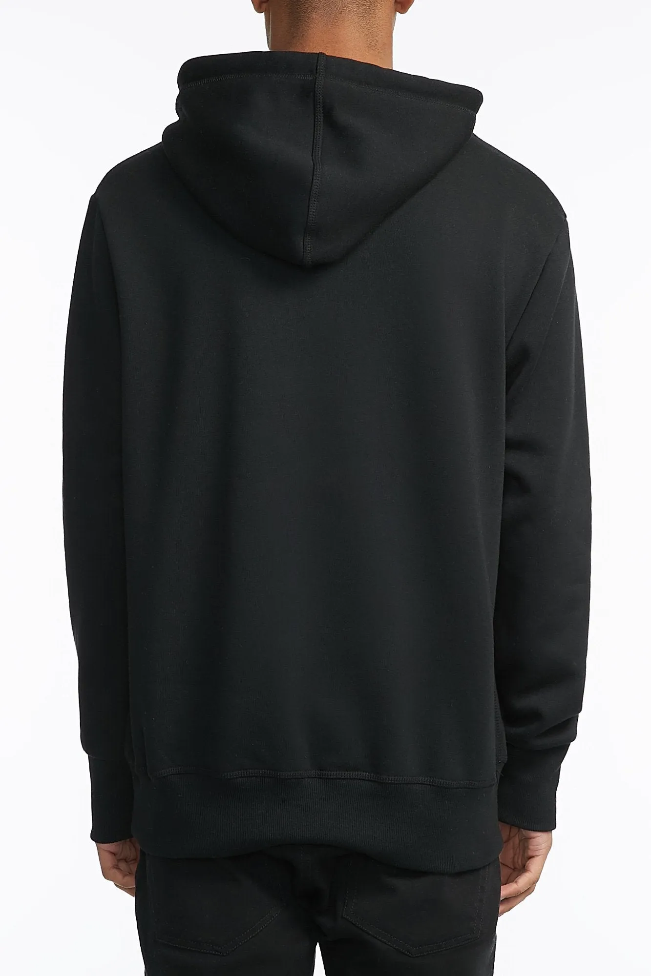 Guys Basic Heathered Fleece Hoodie