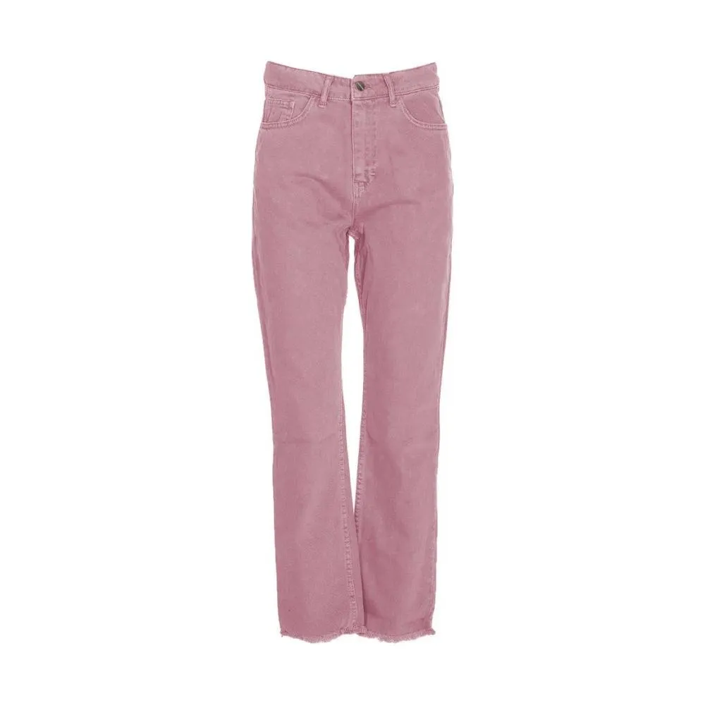 Hinnominate Chic Pink Raw Cut Bottom Jeans