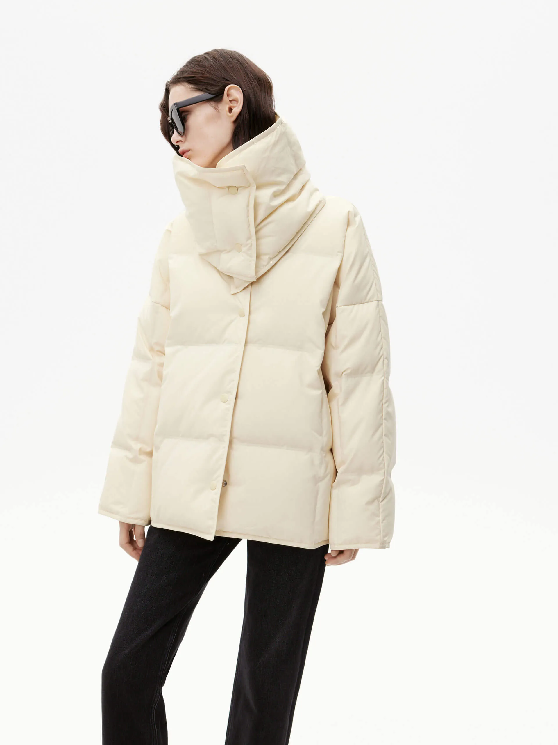 Include Scarf Puffer Coat