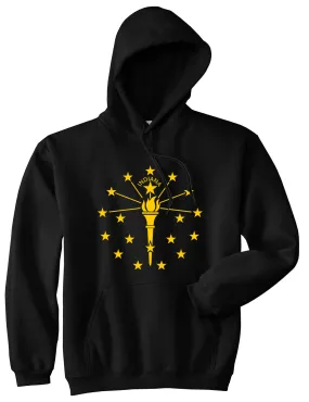 Indiana State Flag Outline Mens Pullover Hoodie