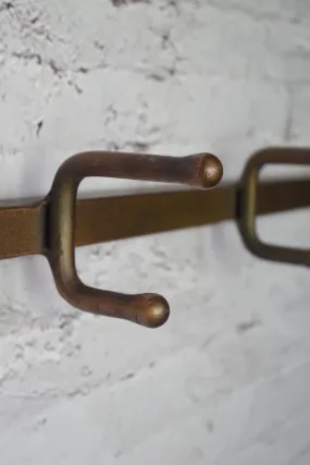 Industrial Hook Rail - Antique Brass