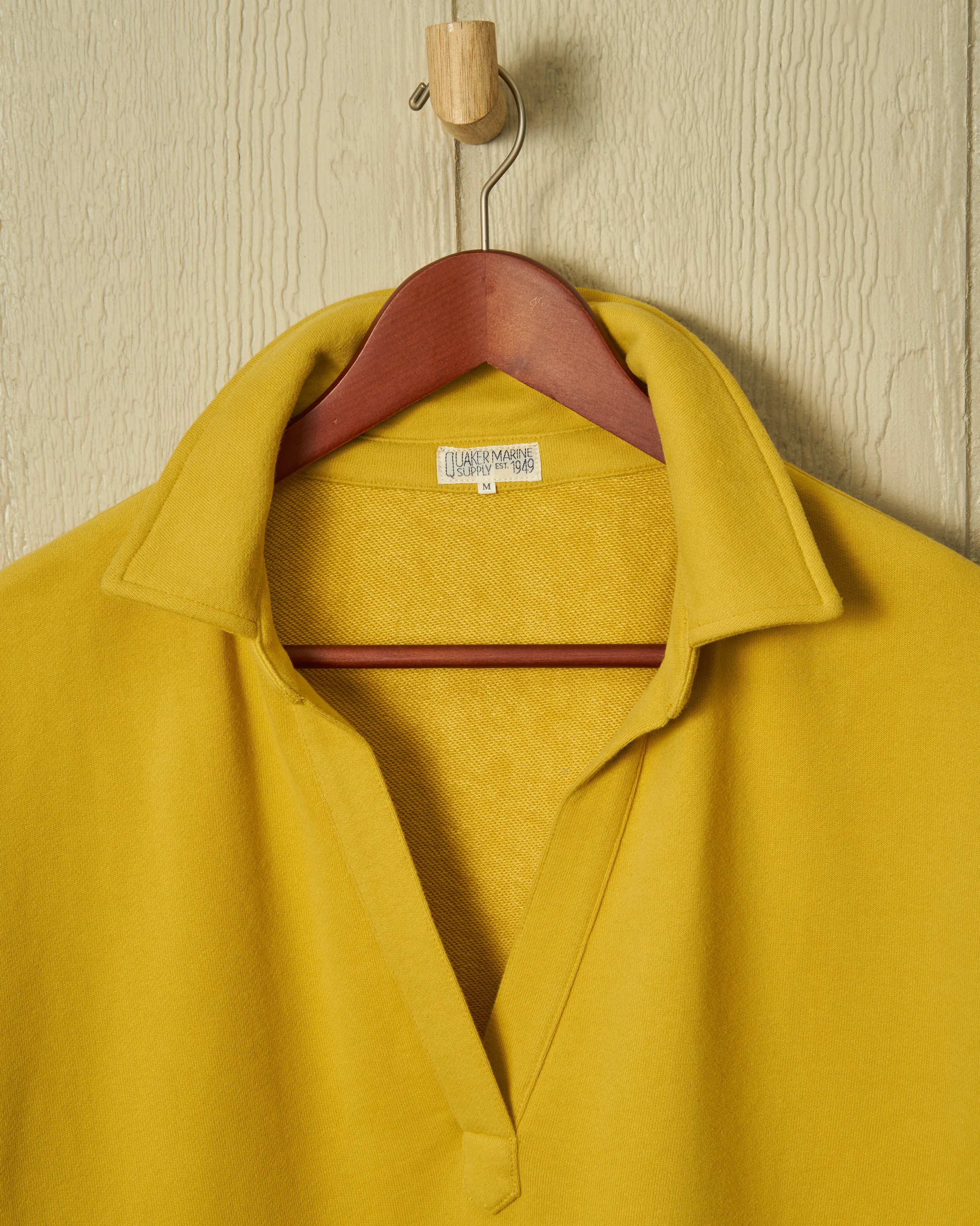 Inlet Pullover in Yellow Loopback Terry