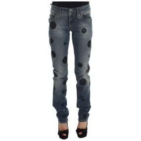 John Galliano Chic Slim Fit Bootcut Jeans in Blue Wash